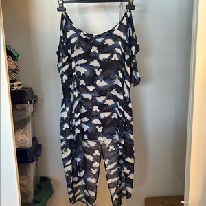 Disney Cloud Print Sheer Top